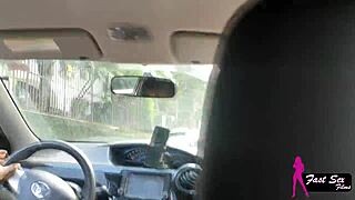 flashing ass on street leads to car suck session