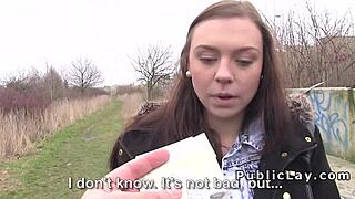 Babe Risks It All Flashing Ass and Pussy in Public for Quick Cash Thrill
