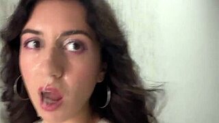 dare you watch her beg for facial cumwalk after street blowjob?