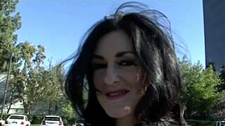lake russell teases with her interracial blowjob and swallow skills