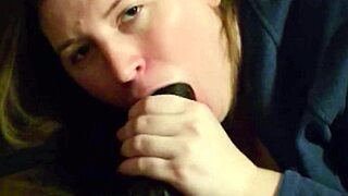 sexy tall amazon samantha deepthroats black cock sloppy till facial