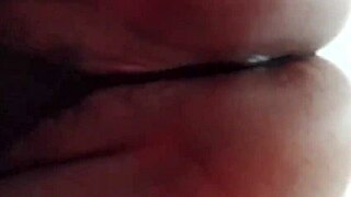 Chubby wife flashes fat ass in thong voyeur