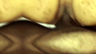 amateur ebony pussy gets fucked up close in homemade closeup action