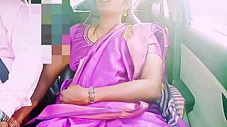 indian housewife in saree flirts dirty with driver during steamy car sex session
