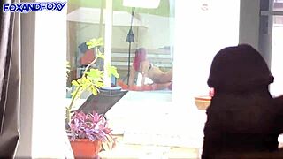 I Jerk Off Spying Neighbors' Hot Lesbian Cum on Ass Fuck!