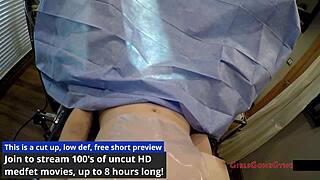 Intense Gyno Exam Makes Patient Spread Small Tits Wide