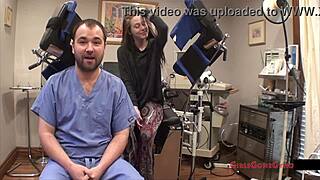 Intense Gyno Exam Makes Patient Spread Small Tits Wide