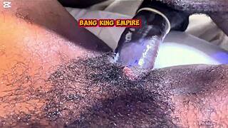 slim babe's wet pussy rides rough to creampie