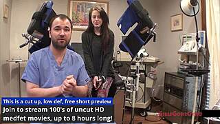 Intense Gyno Exam Makes Patient Spread Small Tits Wide