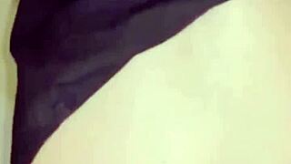 Amoosinas blasts cum on white ass in airport toilet after doggystyle pounding