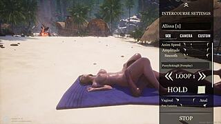 Curvy white milf alissa takes big black cock interracial beach fuck with orgasm facial