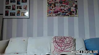 Maxine X Vibes Her Clit Then Rides Fuck Machine to Wet Squirting Orgasms!