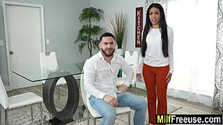 freeuse threesome with milf and teen blowjobs and fucking