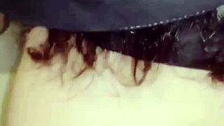 Amoosinas blasts cum on white ass in airport toilet after doggystyle pounding