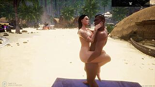 Curvy white milf alissa takes big black cock interracial beach fuck with orgasm facial