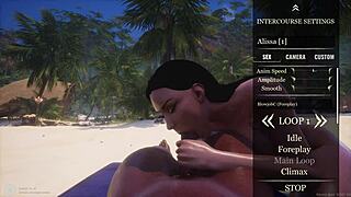 Curvy white milf alissa takes big black cock interracial beach fuck with orgasm facial