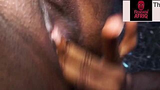 big ass ebony babe shakes and drains cumshot fast on cheeks