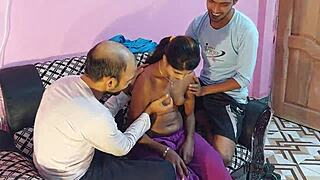 Heart-Pounding Threesome Bliss as Horny Bengali Babe Rides Two Massive Cocks Wildly in Steamy Room Action!
