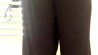 Farting wildly cute teen blasts in tight yoga pants during stretch!