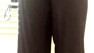 Farting wildly cute teen blasts in tight yoga pants during stretch!