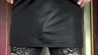 shy bisexual crossdresser in stockings endures homemade humiliation exposure