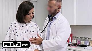Dharma Jones feels ecstasy riding doctor's throbbing cock for backache bliss