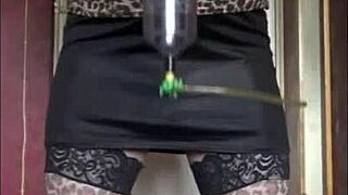 shy bisexual crossdresser in stockings endures homemade humiliation exposure