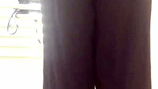 Farting wildly cute teen blasts in tight yoga pants during stretch!