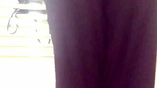 Farting wildly cute teen blasts in tight yoga pants during stretch!