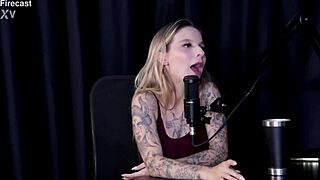 Naty Varga's sheer red fire cast moments tease swingers