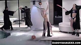 Chloe Temple rides cocks cowgirl after blowjobs start