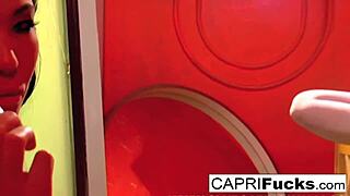 Capri pounds London big tits lesbian brunette fuck