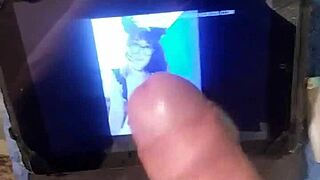 tribute to angeles del mar's hot shemale handjob cumshot