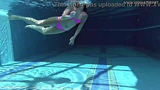 Jessica Lincoln pink bikini pool tease horny fuck?