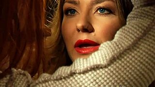 sensual lesbian slave moans loud from fingering and kisses