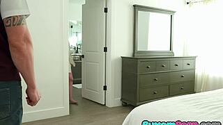 buxom babe violet voss calls boyfriend to bedroom for titty fuck satisfaction