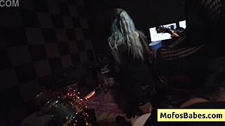 Hot Brunette Nia Bleu Sucks Dick Backstage Then Banged Doggy