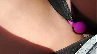 tease your eyes on her skinny solo fingering that wet pussy in public