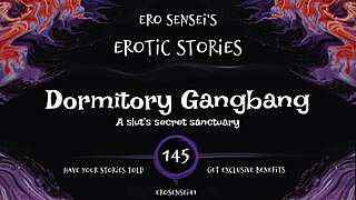dorm gangbang audio teases women to ecstasy