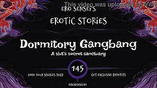 dorm gangbang audio teases women to ecstasy