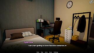 My femboy roommate's ladyboy charms unfold in intriguing dorm dating game part 1
