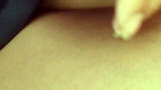 tease your eyes on her skinny solo fingering that wet pussy in public