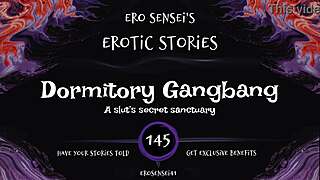 dorm gangbang audio teases women to ecstasy