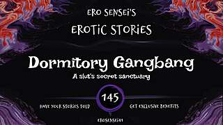 dorm gangbang audio teases women to ecstasy