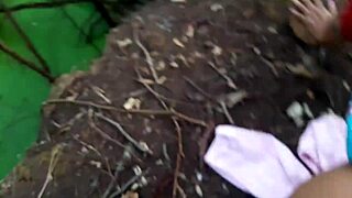 brazilian brunette's big ass gets interracial pounding in public square