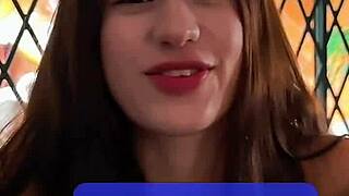 Horny Petite 18+ Latina Busty Brunette Deepthroats Balls Rimjob