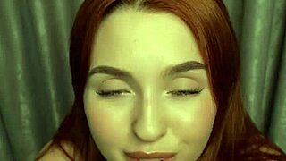 juicy redhead babe begs pov cumshot desperately