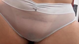 Stepmom Catches Horny Stepson Masturbating and Helps Stroke Huge Cock Exhibitionist Style