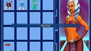 orange trainer gropes bouncing tits during steamy dance session