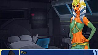 orange trainer gropes bouncing tits during steamy dance session